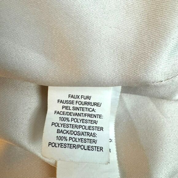 LUCKY BRAND IVORY WHITE FAUX FUR TEDDY JACKET COAT SIZE SMALL HTF - Picture 14 of 15